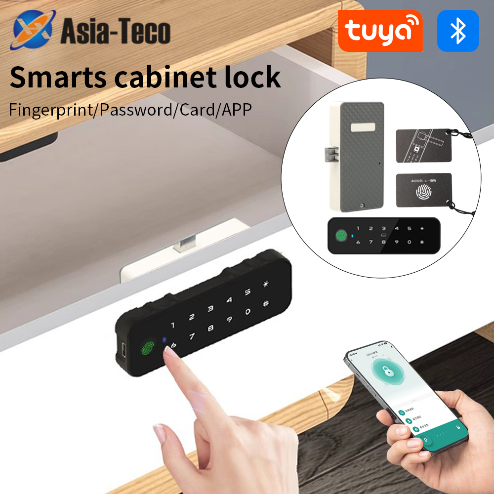 Woodworking Veneer - Tuya Bluetooth Inteligentna drewniana szafka Blokada