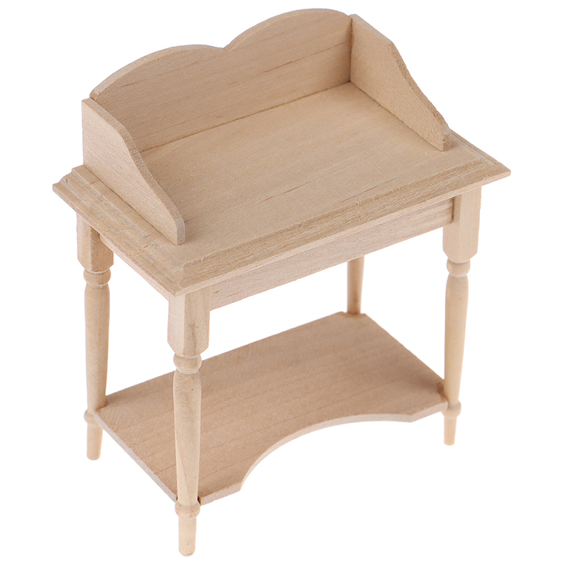 Woodworking Veneer - 1/12 drewniane miniaturowe puste meble stołowe