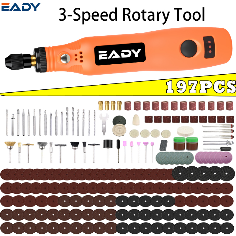 Woodworking Man - Zestaw bezprzewodowych narzędzi obrotowych USB –