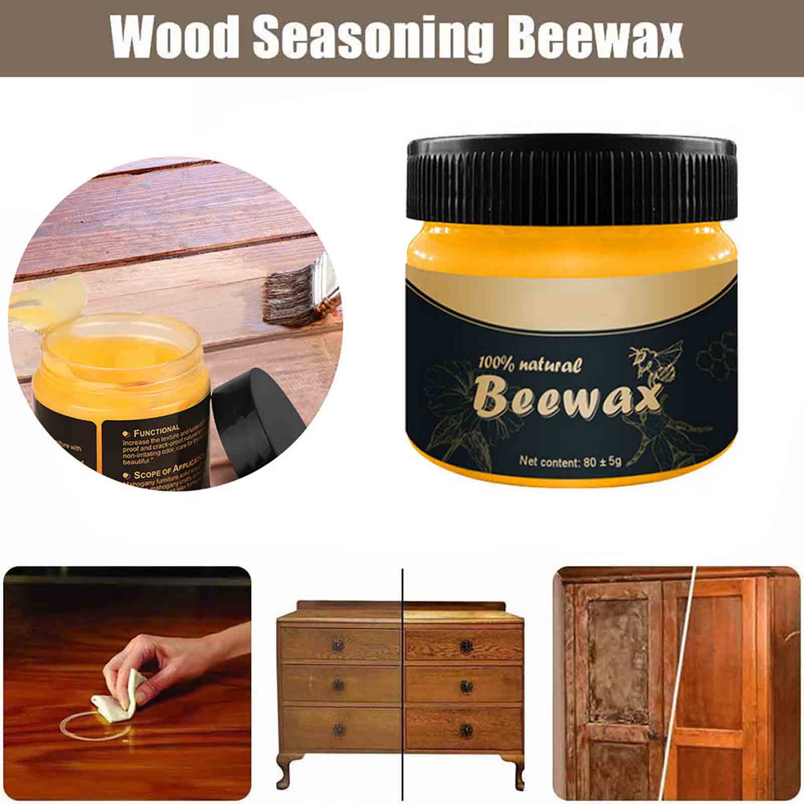 Woodworking Veneer - Wosk do drewna, organiczny, naturalny, czysty,