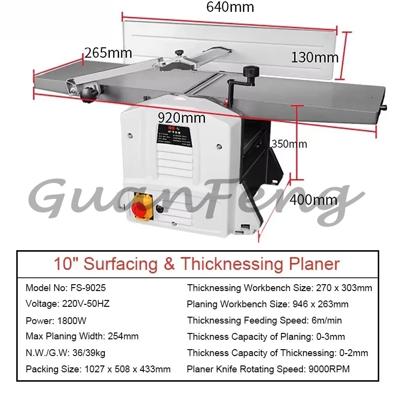 Strugarka wielofunkcyjna o duż – Woodworking Thicknesser recenzja i cena