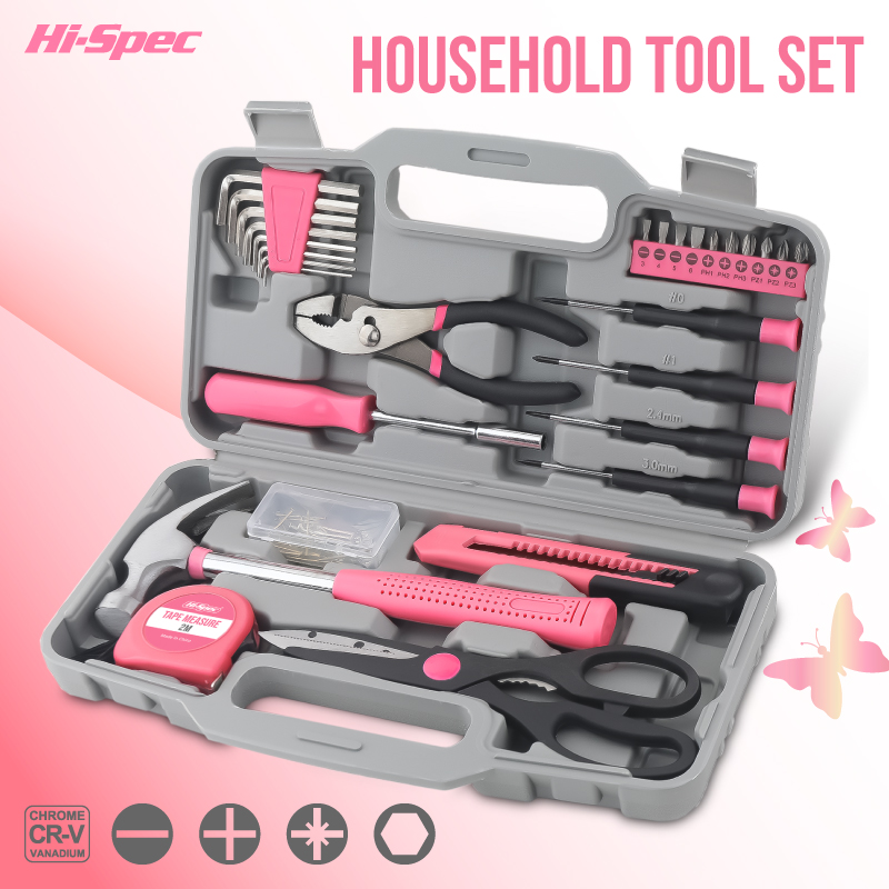 Hi-Spec 62-częściowy różowo-cz – Woodworking Essential Tools recenzja i cena