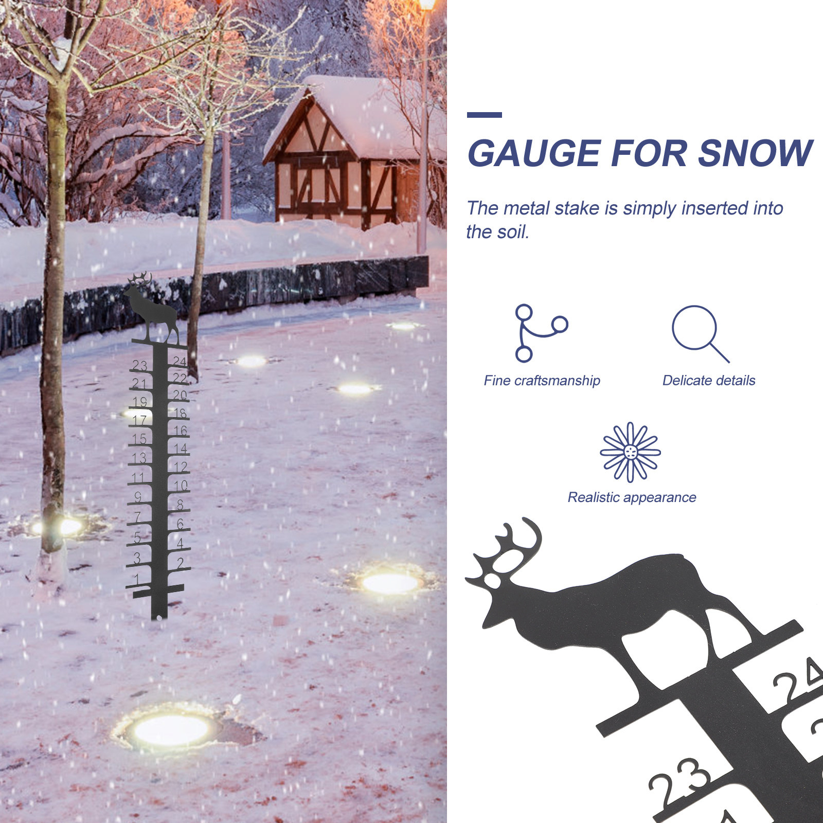 Metalowy miernik śniegu w kszt – Woodworking Xmas Decorations recenzja i cena